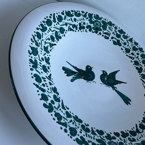 Italian blue birds fruit bowl bowl Labor Deruta hand painted Sbigolo Terrotte - Picture 13 of 16